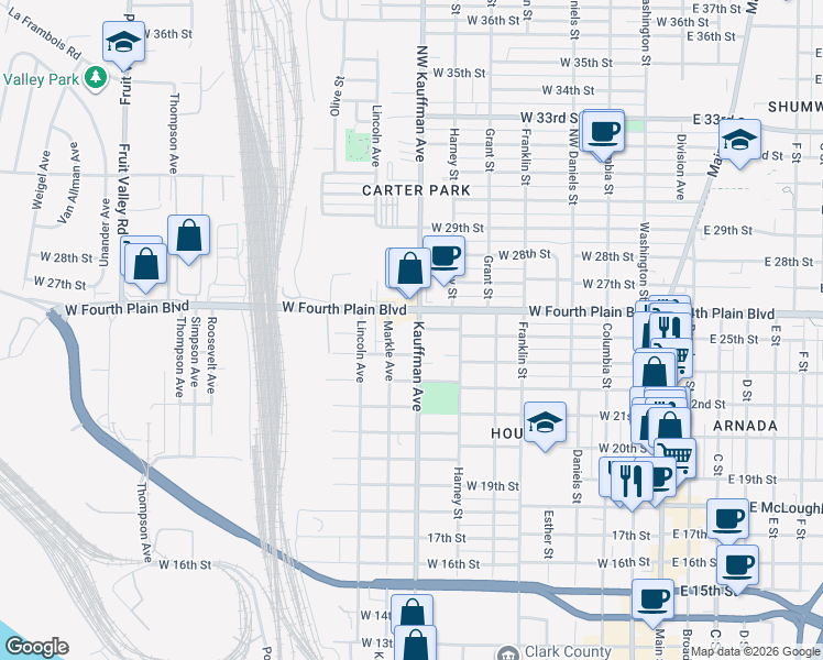 map of restaurants, bars, coffee shops, grocery stores, and more near 1015 West 24th Street in Vancouver