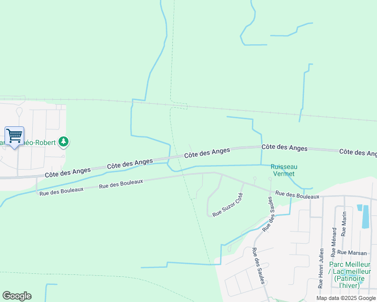 map of restaurants, bars, coffee shops, grocery stores, and more near 13601 Côte des Anges in Mirabel