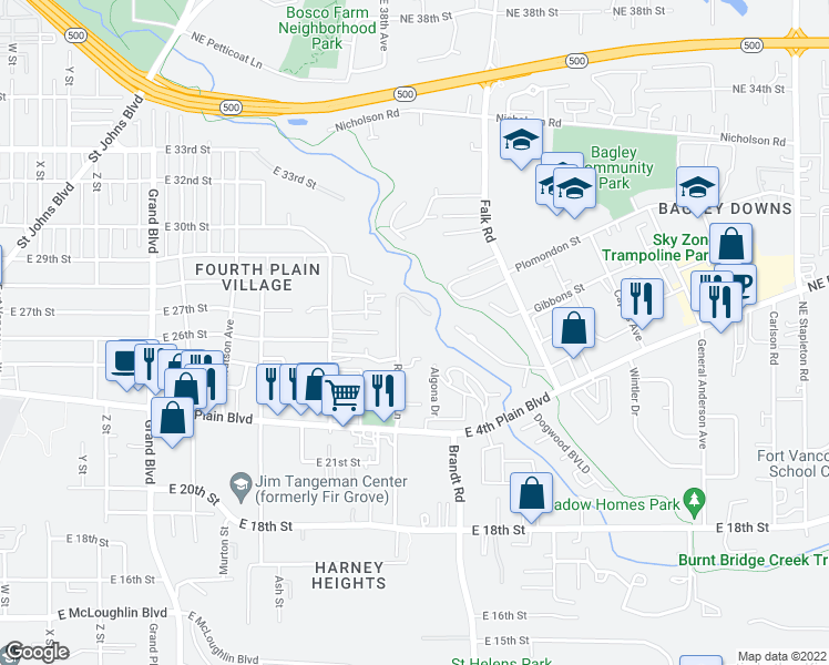 map of restaurants, bars, coffee shops, grocery stores, and more near 2743 Rossiter Lane in Vancouver