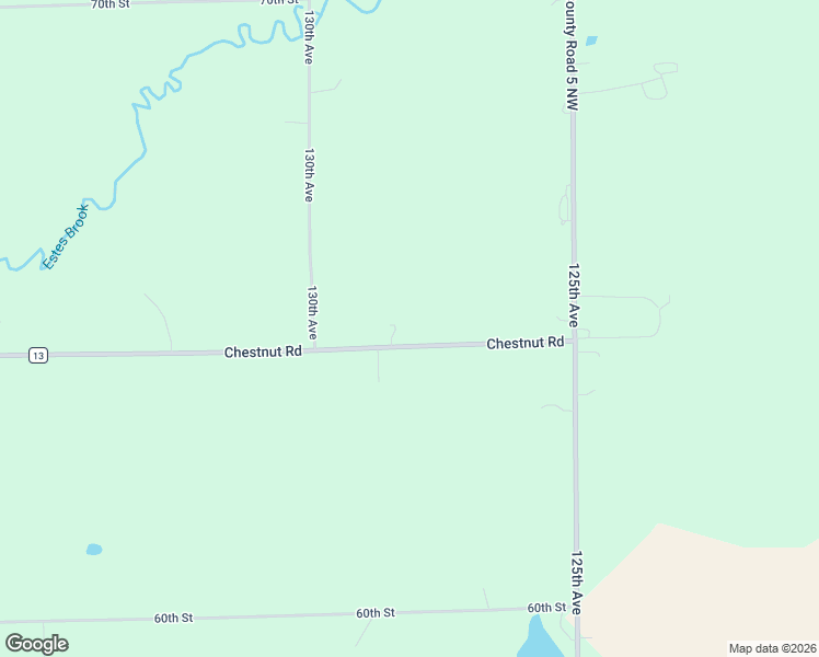 map of restaurants, bars, coffee shops, grocery stores, and more near 12836 Chestnut Road in Milaca
