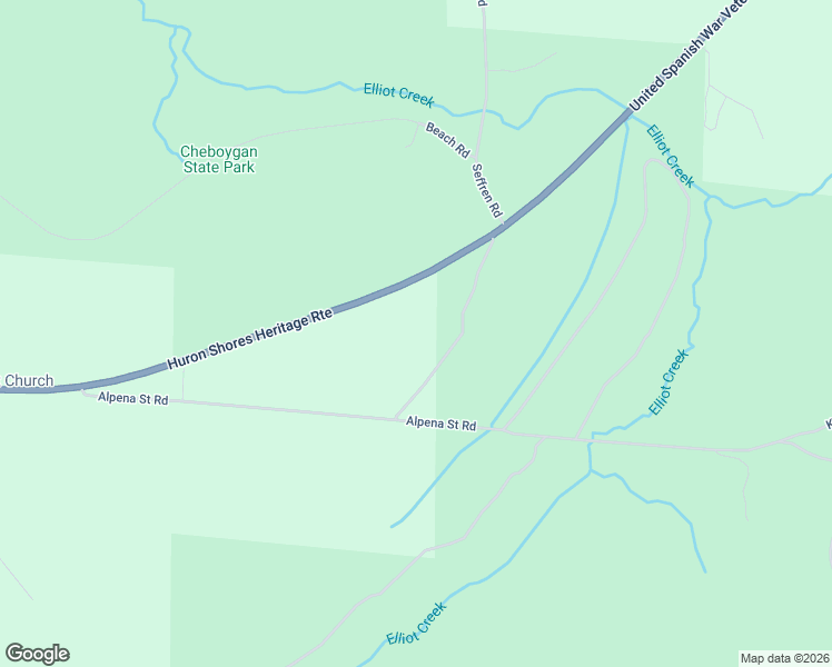 map of restaurants, bars, coffee shops, grocery stores, and more near 4398 U.S. 23 in Cheboygan