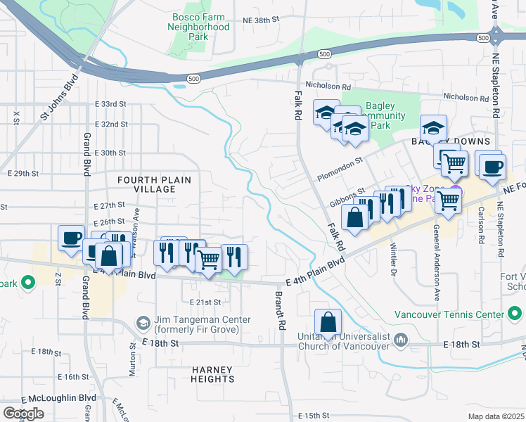 map of restaurants, bars, coffee shops, grocery stores, and more near 2743 Rossiter Lane in Vancouver