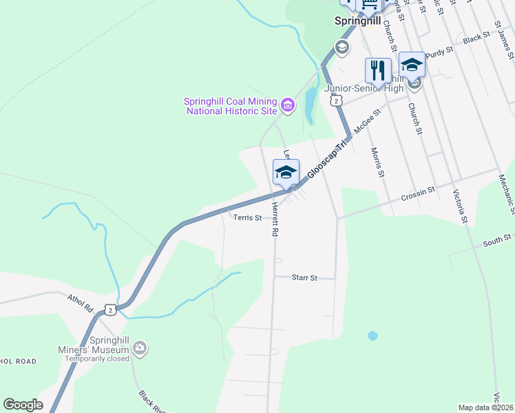 map of restaurants, bars, coffee shops, grocery stores, and more near 96 McGee Street in Southampton