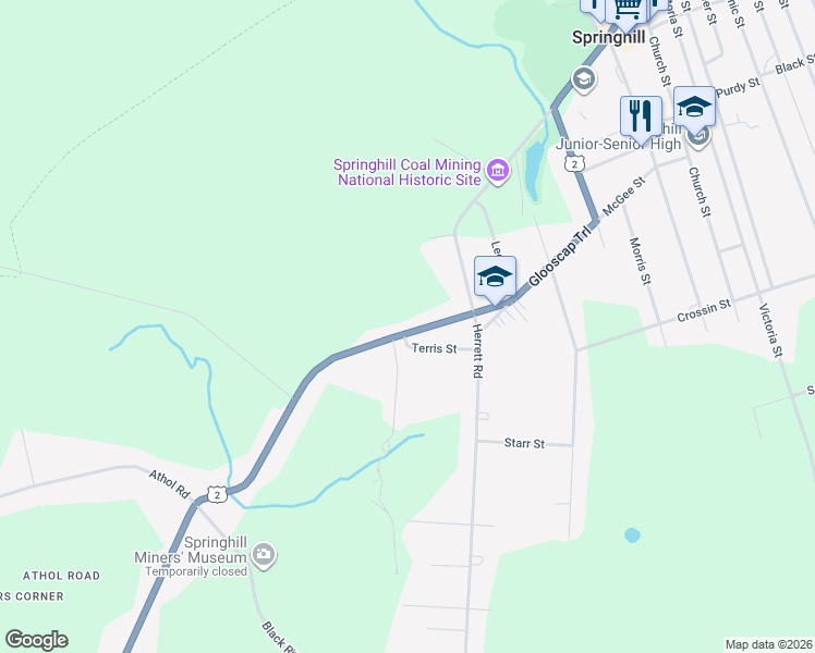 map of restaurants, bars, coffee shops, grocery stores, and more near 105 McGee Street in Southampton