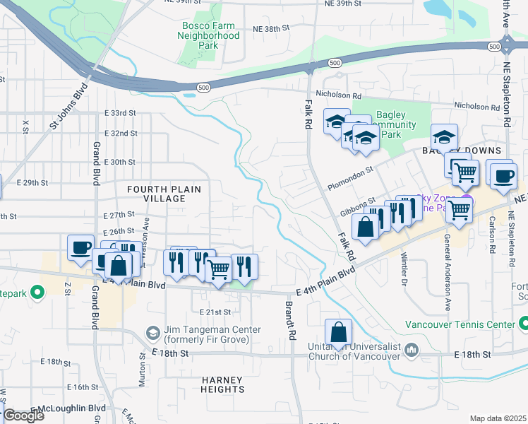 map of restaurants, bars, coffee shops, grocery stores, and more near 2723 Rossiter Lane in Vancouver