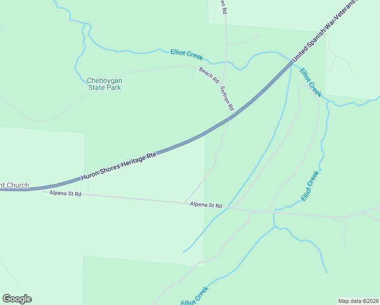 map of restaurants, bars, coffee shops, grocery stores, and more near 4398 U.S. 23 in Cheboygan