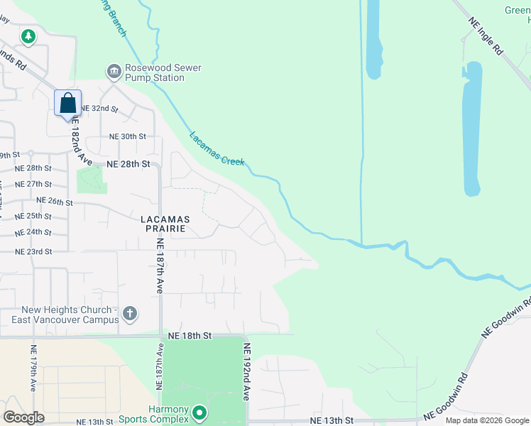 map of restaurants, bars, coffee shops, grocery stores, and more near 2408 Northeast 192nd Avenue in Vancouver