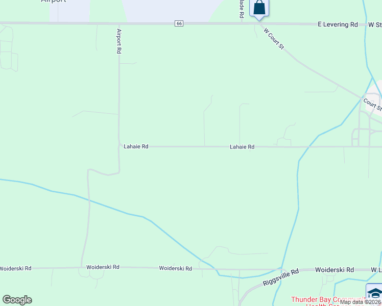 map of restaurants, bars, coffee shops, grocery stores, and more near 1195 Lahaie Road in Cheboygan
