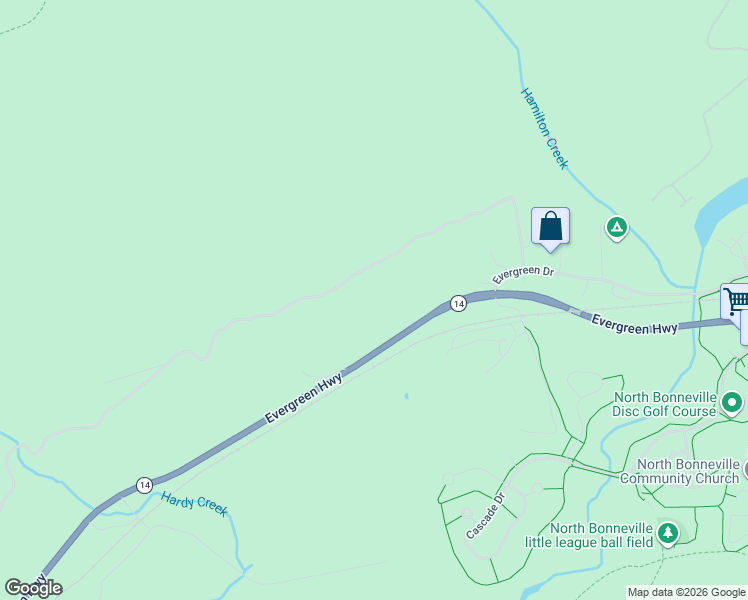 map of restaurants, bars, coffee shops, grocery stores, and more near 4 Warren Road in North Bonneville