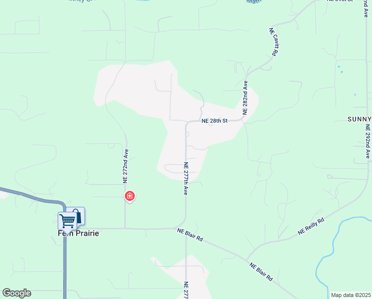 map of restaurants, bars, coffee shops, grocery stores, and more near 2603 Northeast 277th Avenue in Camas