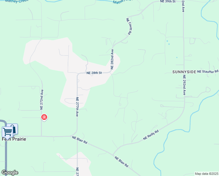 map of restaurants, bars, coffee shops, grocery stores, and more near 28103 Northeast 28th Street in Camas