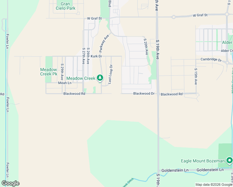 map of restaurants, bars, coffee shops, grocery stores, and more near 6553 Blackwood Road in Bozeman