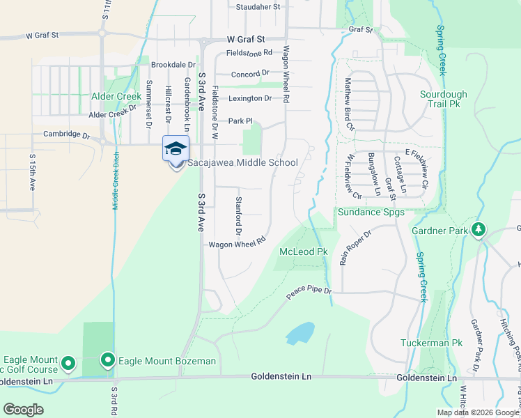 map of restaurants, bars, coffee shops, grocery stores, and more near 433 Princeton Pl in Bozeman