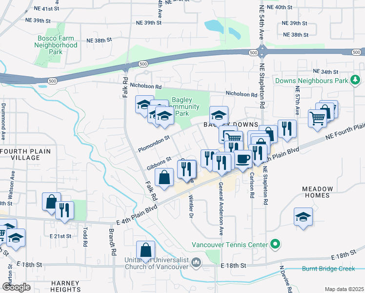 map of restaurants, bars, coffee shops, grocery stores, and more near 4408 Gibbons Street in Vancouver