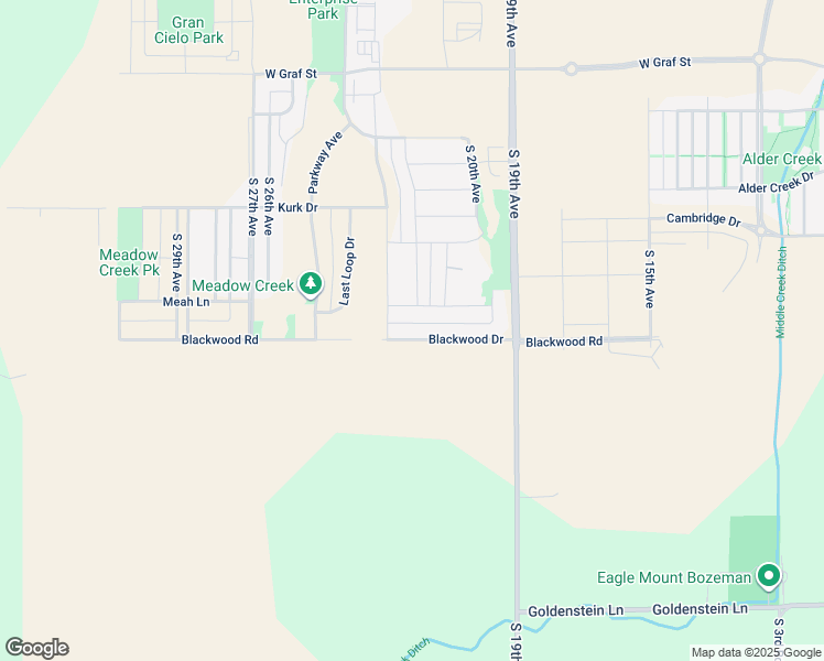 map of restaurants, bars, coffee shops, grocery stores, and more near 4323 South 20th Avenue in Bozeman