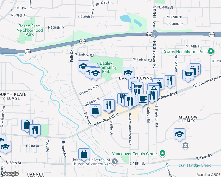 map of restaurants, bars, coffee shops, grocery stores, and more near 4408 Gibbons Street in Vancouver