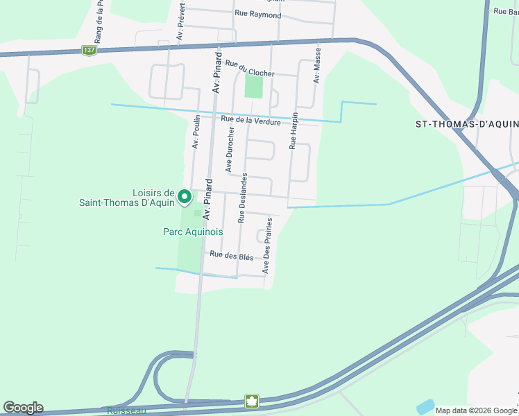 map of restaurants, bars, coffee shops, grocery stores, and more near 6750 Rue des Bouleaux in Saint-Hyacinthe