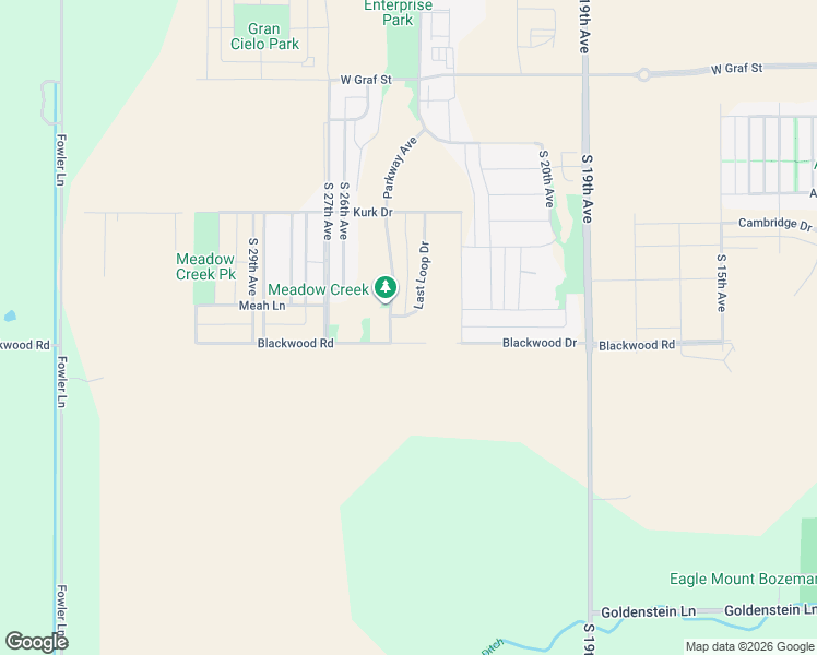 map of restaurants, bars, coffee shops, grocery stores, and more near 6193 Blackwood Rd in Bozeman