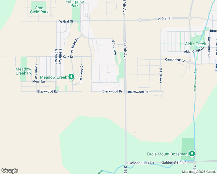 map of restaurants, bars, coffee shops, grocery stores, and more near 4323 South 20th Avenue in Bozeman