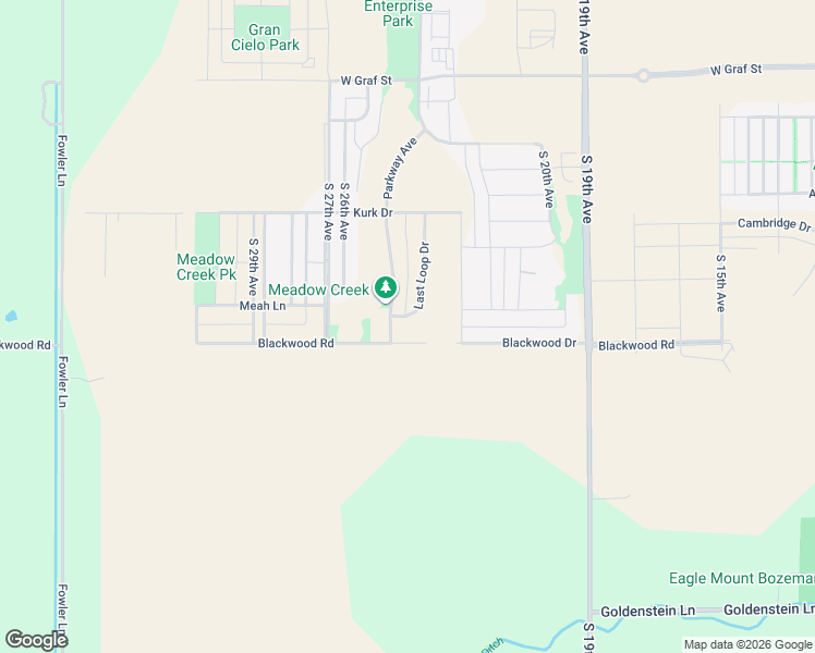 map of restaurants, bars, coffee shops, grocery stores, and more near 6193 Blackwood Rd in Bozeman