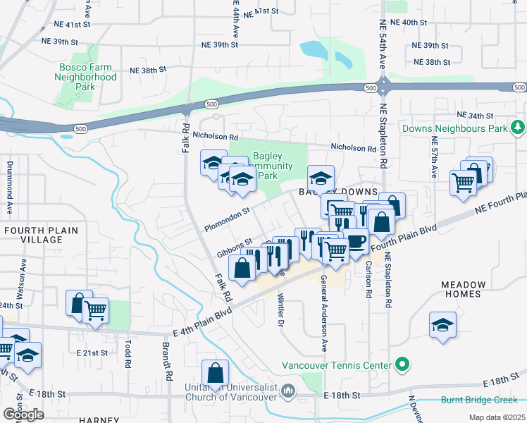 map of restaurants, bars, coffee shops, grocery stores, and more near 4408 Gibbons Street in Vancouver