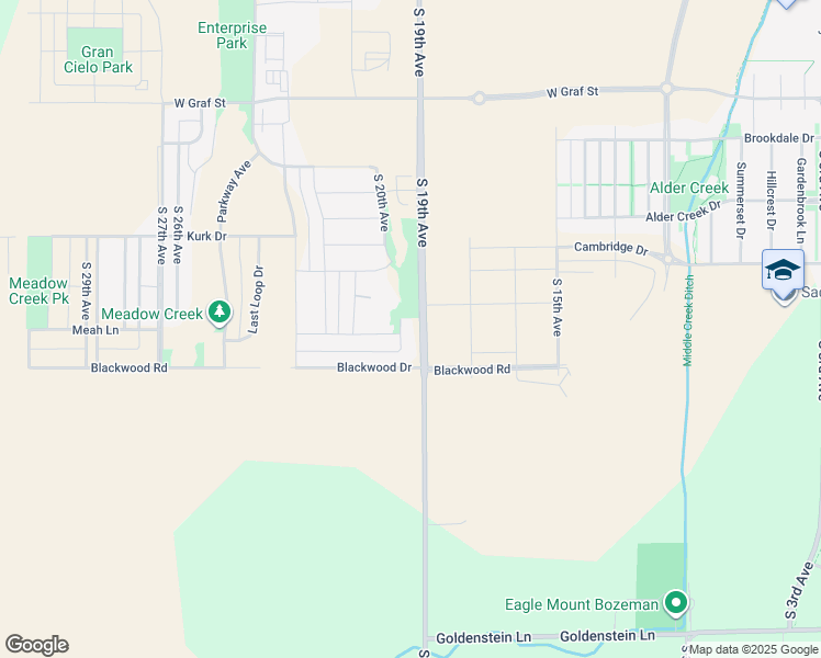 map of restaurants, bars, coffee shops, grocery stores, and more near 4473-4535 South 19th Avenue in Bozeman