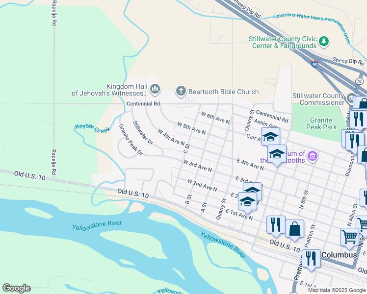 321 C St, Columbus MT Walk Score