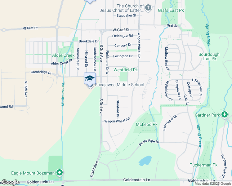 map of restaurants, bars, coffee shops, grocery stores, and more near 603 Cornell Drive in Bozeman