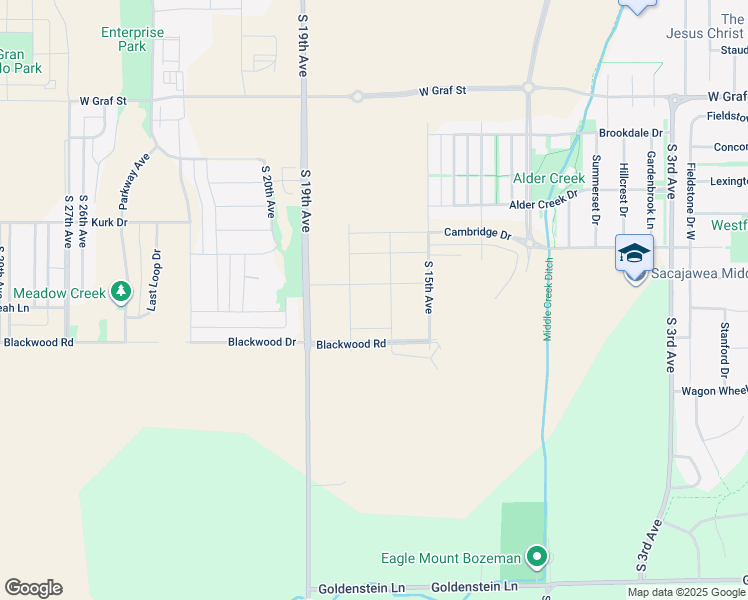 map of restaurants, bars, coffee shops, grocery stores, and more near 4472-4624 South 19th Road in Bozeman