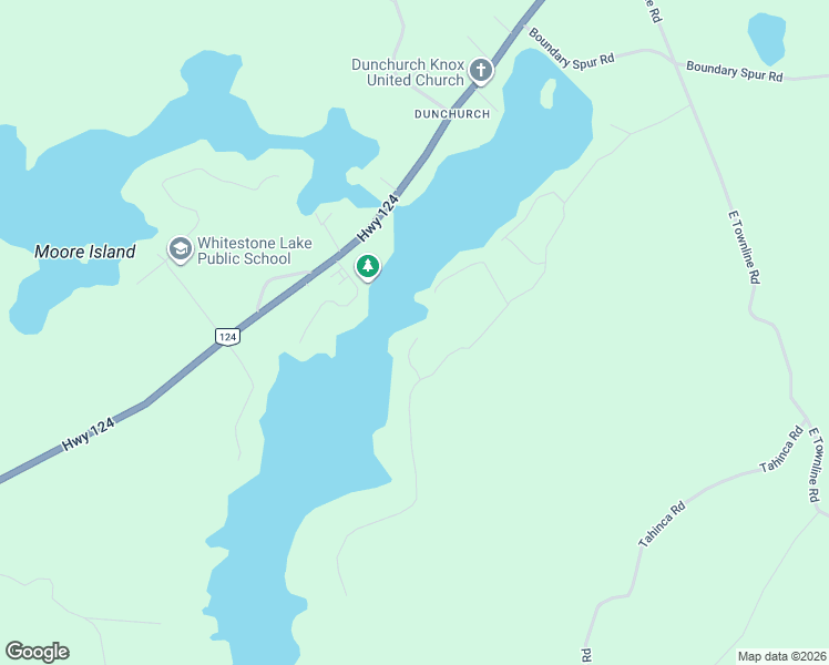 map of restaurants, bars, coffee shops, grocery stores, and more near 6 Horn Lane in Parry Sound District