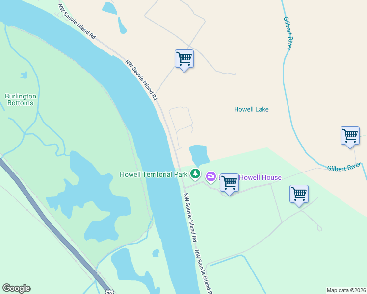 map of restaurants, bars, coffee shops, grocery stores, and more near 16900 Northwest Sauvie Island Road in Portland