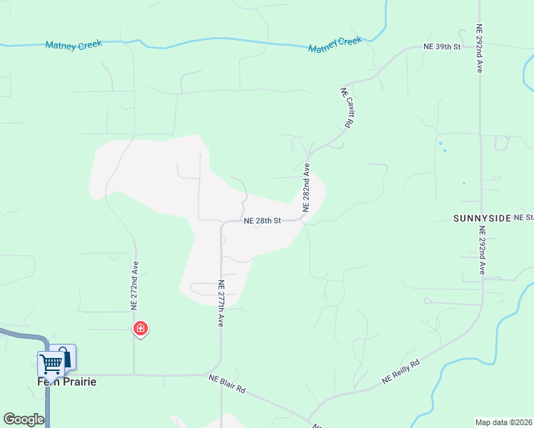 map of restaurants, bars, coffee shops, grocery stores, and more near 27910 Northeast 28th Street in Camas