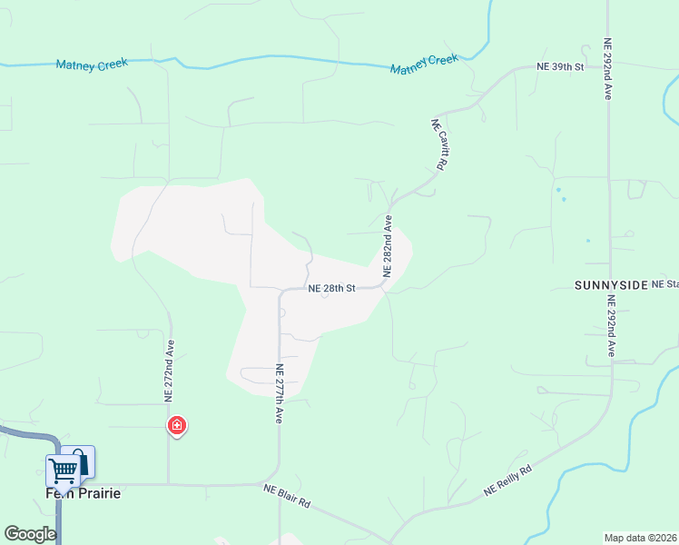 map of restaurants, bars, coffee shops, grocery stores, and more near 27910 Northeast 28th Street in Camas