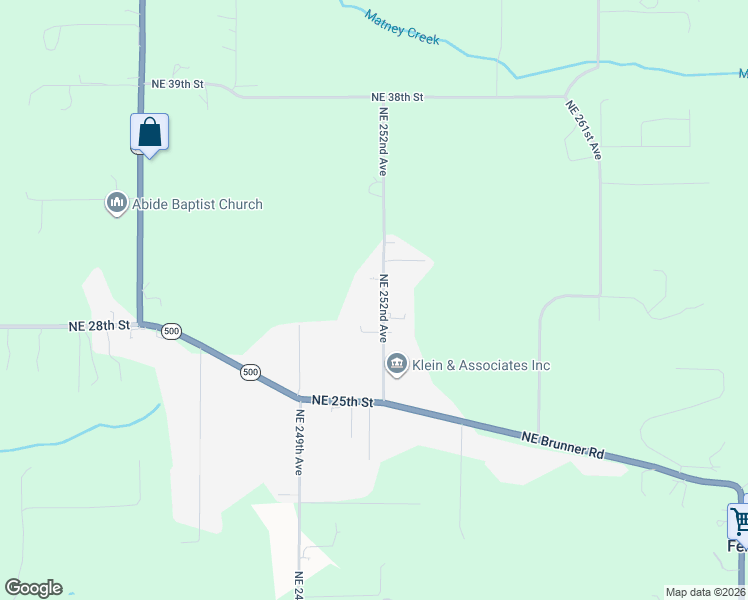 map of restaurants, bars, coffee shops, grocery stores, and more near 2800 Northeast 252nd Avenue in Camas