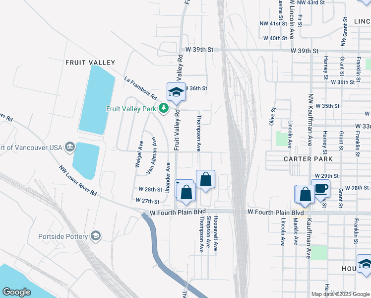 map of restaurants, bars, coffee shops, grocery stores, and more near 1903 West 31st Street in Vancouver