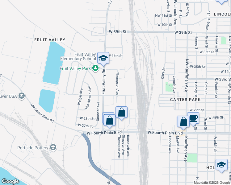 map of restaurants, bars, coffee shops, grocery stores, and more near 1903 West 31st Street in Vancouver