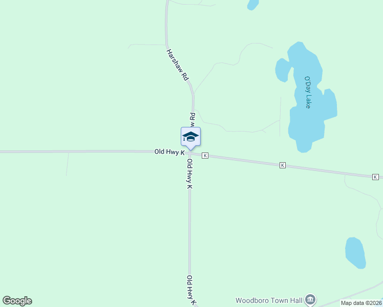 map of restaurants, bars, coffee shops, grocery stores, and more near 9548 County Road K in Harshaw