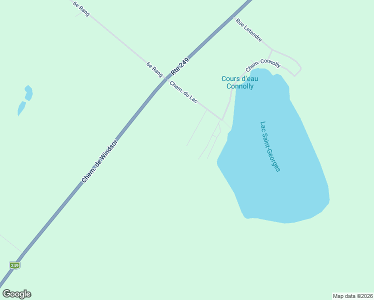 map of restaurants, bars, coffee shops, grocery stores, and more near 420 Rue Fréchette in Saint-Georges-de-Windsor