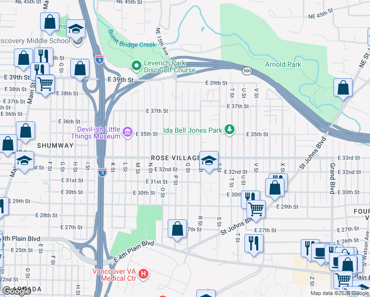 map of restaurants, bars, coffee shops, grocery stores, and more near in Vancouver