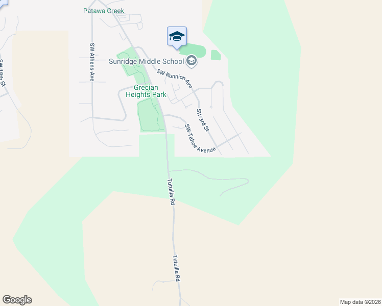 map of restaurants, bars, coffee shops, grocery stores, and more near 402 Southwest Tahoe Avenue in Pendleton