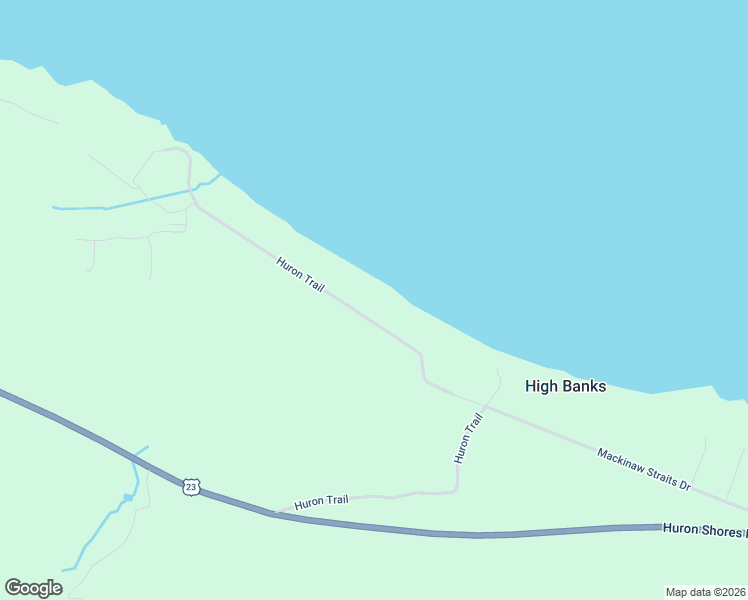 map of restaurants, bars, coffee shops, grocery stores, and more near 10865 Huron Trail in Cheboygan