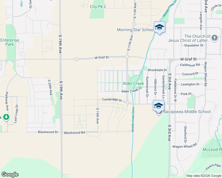 map of restaurants, bars, coffee shops, grocery stores, and more near 3167 Spring Ridge Drive in Bozeman