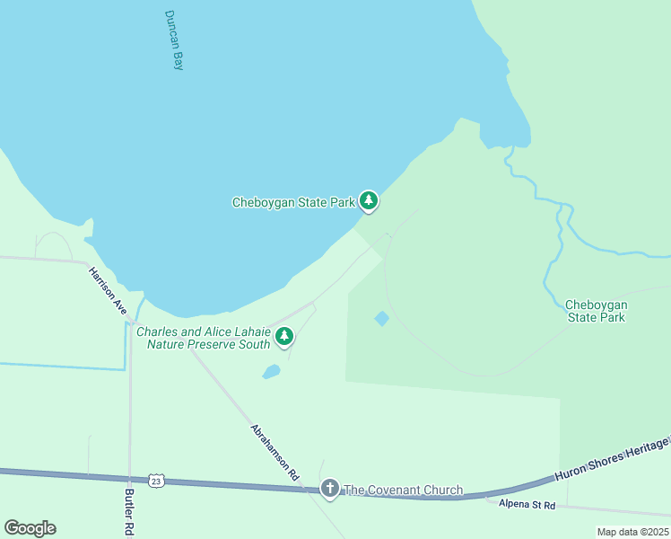 map of restaurants, bars, coffee shops, grocery stores, and more near 3475 Duncan Bay Dr in Cheboygan