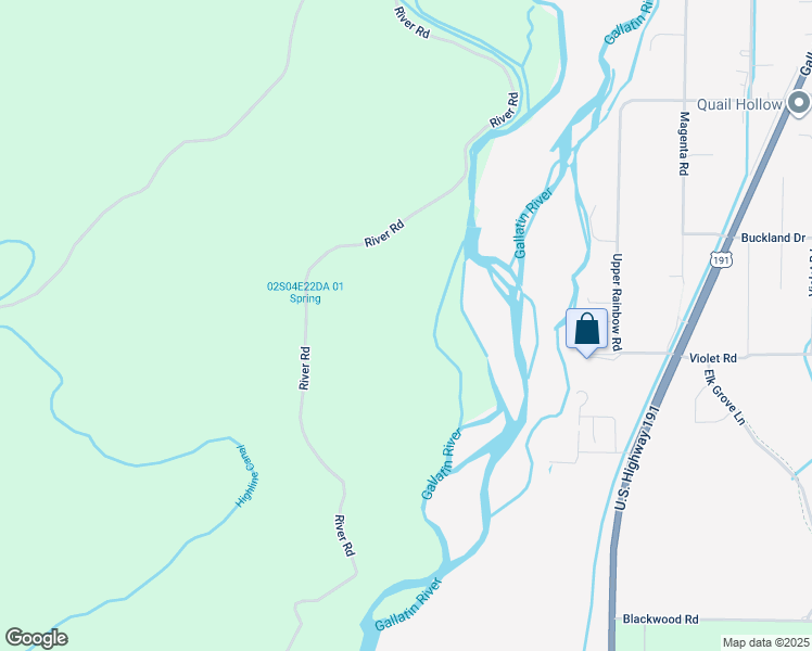 map of restaurants, bars, coffee shops, grocery stores, and more near 10476 River Road in Bozeman