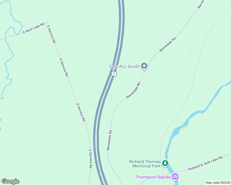 map of restaurants, bars, coffee shops, grocery stores, and more near 38 Berriedale Road in Burk's Falls