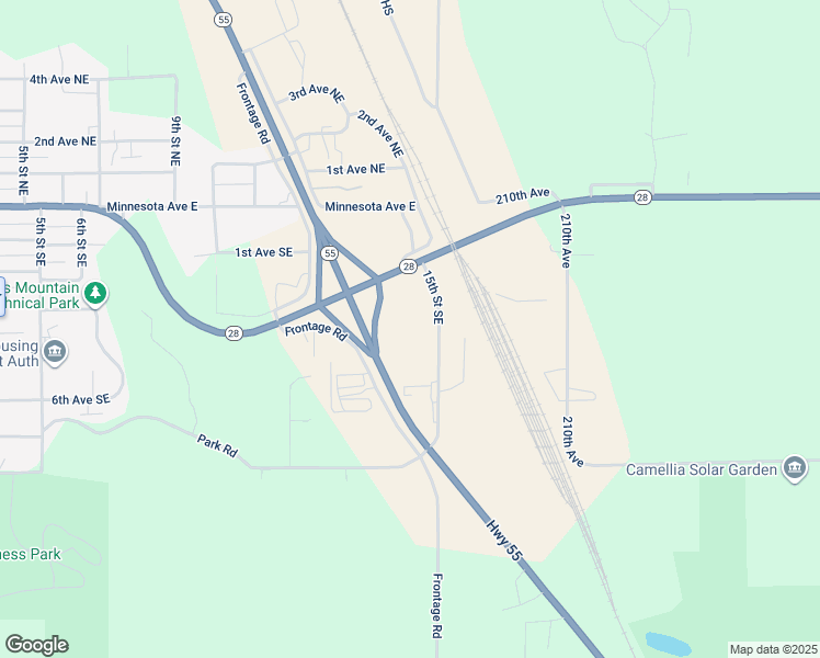 map of restaurants, bars, coffee shops, grocery stores, and more near 310 15th Street Southeast in Glenwood