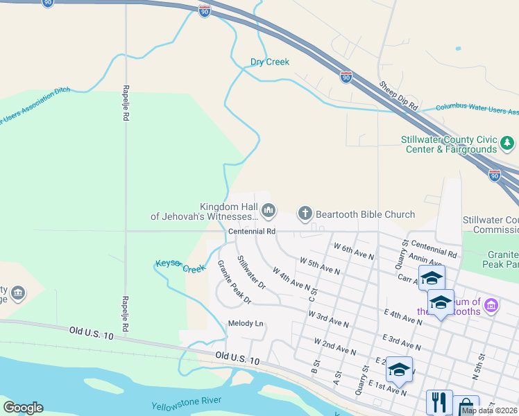 map of restaurants, bars, coffee shops, grocery stores, and more near 39 Centennial Road in Columbus