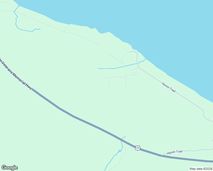 map of restaurants, bars, coffee shops, grocery stores, and more near 10305 Oshaughnessy Road in Cheboygan