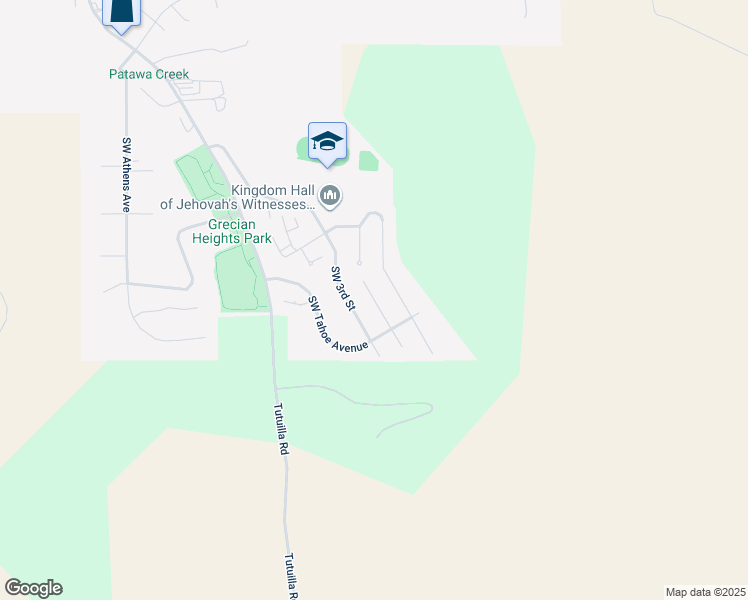 map of restaurants, bars, coffee shops, grocery stores, and more near 1759 Southwest 2nd Street in Pendleton