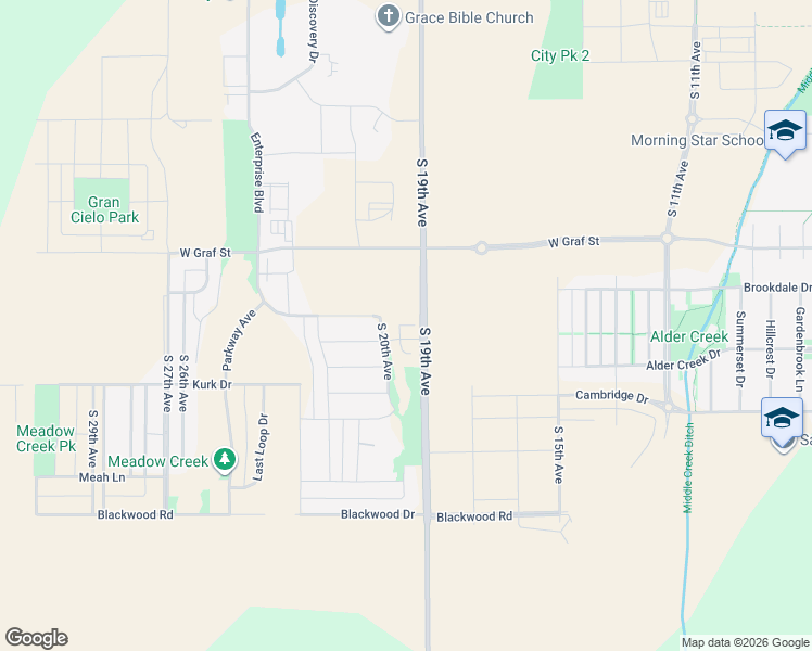 map of restaurants, bars, coffee shops, grocery stores, and more near 4063-4227 South 19th Road in Bozeman